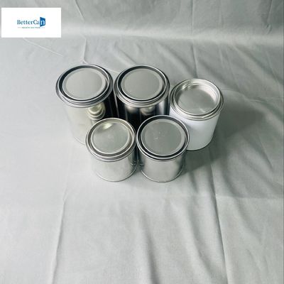 White Coating Glue Adhesive Paint Tin Cans Round Container Chemical Resistant