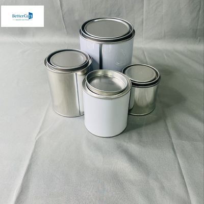 White Coating Glue Adhesive Paint Tin Cans Round Container Chemical Resistant
