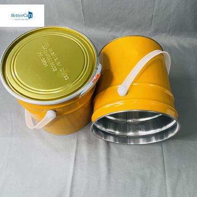 High Durability 5 Liter Tin Can With Lids Rubber Gasket Industrial Container Tin Packaging With Lock Ring