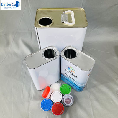 1 Liter Rectangular Empty Tin Cans With Plastic Cap 500ML Round Metal Contianer