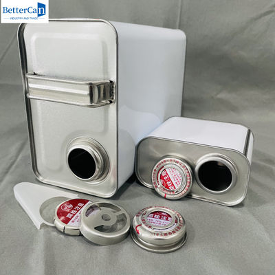 1 Gallon Engine Oil Metal Tin Cans With Sealed Cap Motor Oil Metal Handle