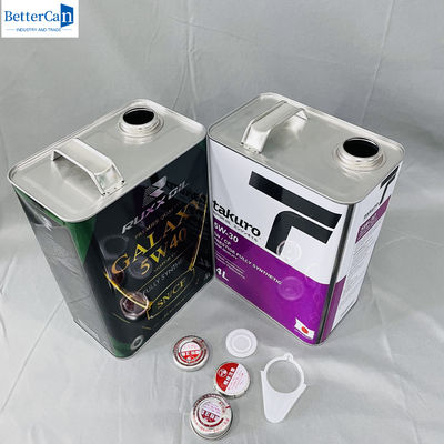 1 Gallon Engine Oil Metal Tin Cans With Sealed Cap Motor Oil Metal Handle