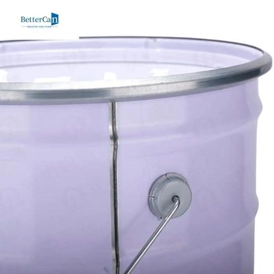 Inner Gold Tinplate Bucket , Sustainable White 5 Gallon Bucket Bucket